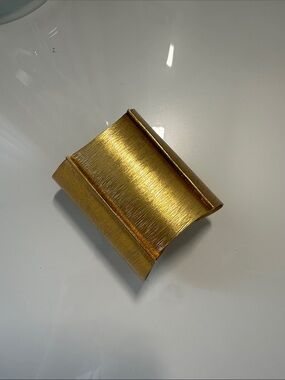 Gold Brushed Metal Cuff Bracelet - Women's Accessory
